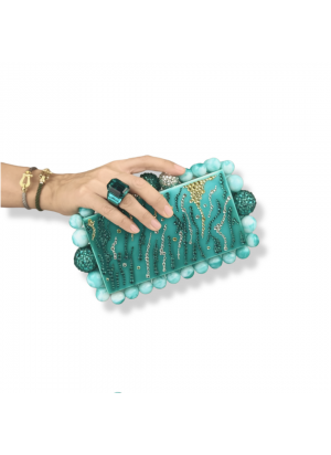 Green Coral Reef Minaudière