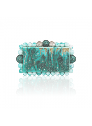 Green Coral Reef Minaudière