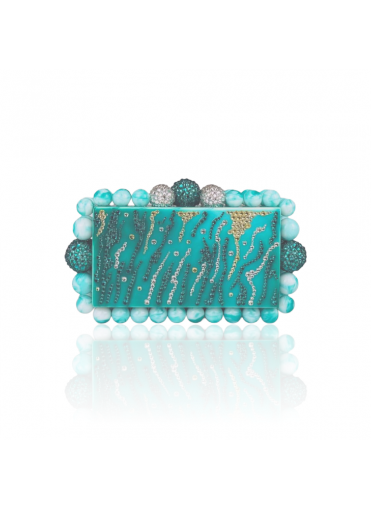 Green Coral Reef Minaudière
